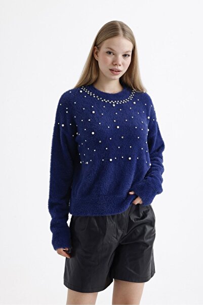 Butik Triko Kazak Taşlı ve İncili