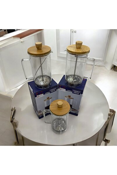 NERİVA HOME Neriva Home 1000 ML Borosilikat Isıya Dayanıklı Cam French Press