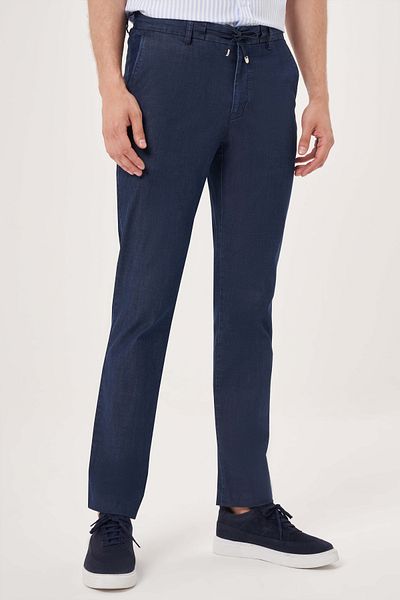 Bisse Αθλητικό ανδρικό παντελόνι Navy Blue με 4 τσέπες
