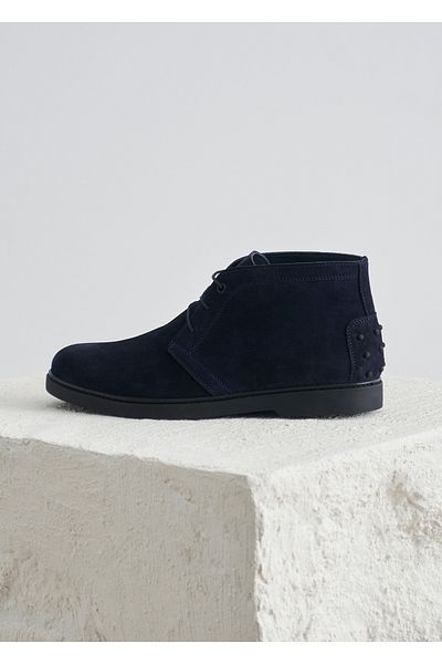 Boris Becker Navy Blue Suede Boots