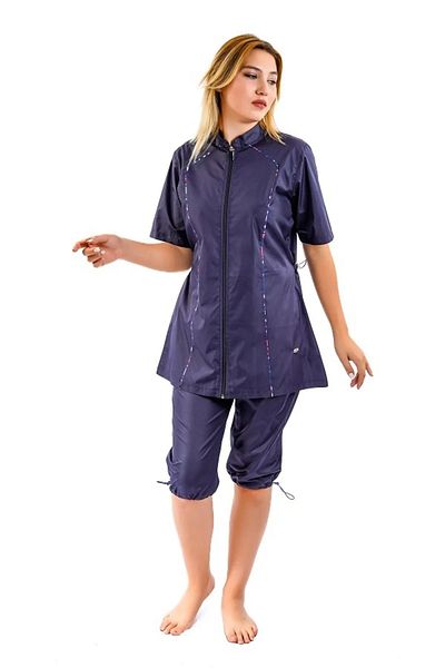 TESMAY Waterproof Parachute Fabric Half Sleeve Large Size Optional Women's Saw Swimsuit