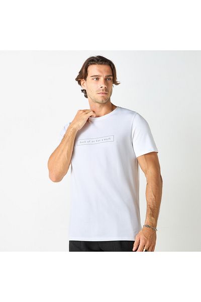 Iconic Typographic Print Crew Neck T-shirt With Short Sleeves