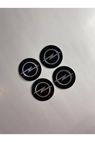 Genel Markalar Opel Jant Logo Yapıştırma Etiket Amblem Siyah 4 Adet 60mm