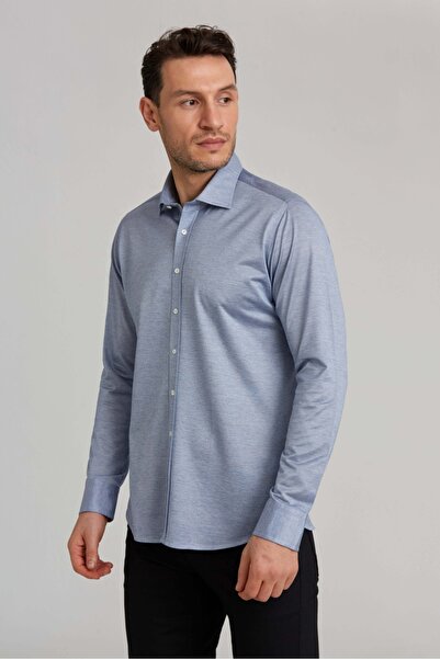 Bisse Platinium Regular Fit Mavi Erkek Gömlek