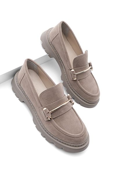 Marjin Damen Loafer Dicke Sohle Kette Freizeitschuhe Zolez Nerz
