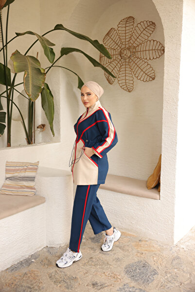 MİMİ Luxury Wear Kadın Tesettür Tunik Pantolon Double Crep Ikili Takım
