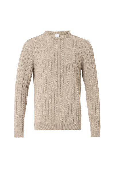 Boris Becker Beige Color Hair Knitted Cashmere Knitwear
