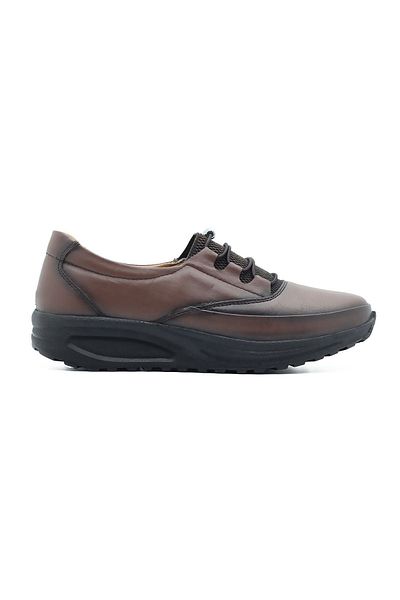 Barmea Genuine Leather Women's Casual Walking Shoes - 855 Coffee
