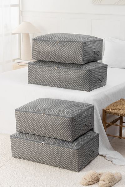 REKHOME Under Base 4-Piece Pillow Quilt and Sweater Set