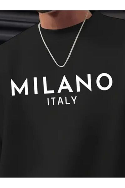 Gökyüzü Moda Mrpurple Ανδρική μακρυμάνικη μπλούζα Milano με γραμμένο δύο κλωστές