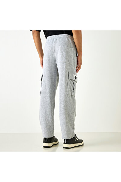 Starter Logo Applique Relaxed Fit Cargo Joggers With Drawstring Closure