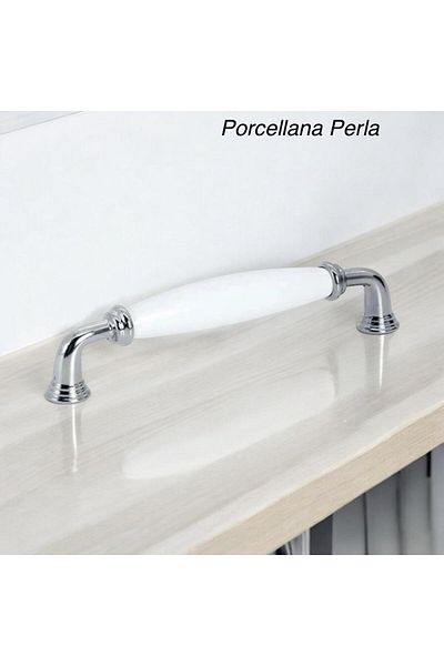 Porcellana Perla 16cm Porcelain Lid Furniture Handle - Handle Cabinet Drawer, Metal Kitchen Handle.Ruby160 Mm-Stk2981