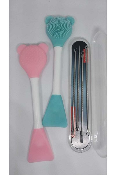 Eşya Dünyası 2Pcs Exfoliating Mask Brush and Blackhead - Acne Removal Set with