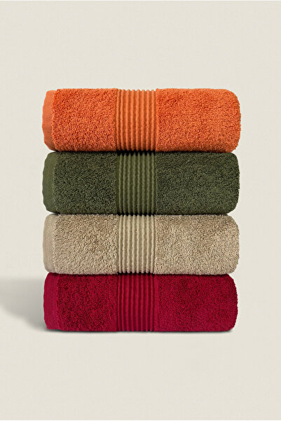 Ellaline Набір з 4 рушників, 100% бавовна, сертифікована, рушники для рук, обличчя та кухні, 50x90 см, надзвичайно поглинаючі та м'які, 4 кольори