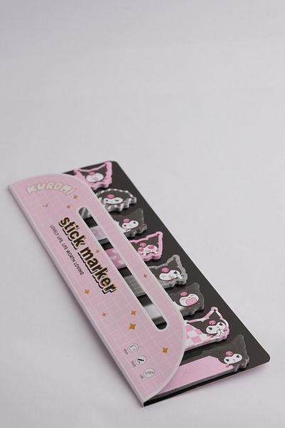 Snailtoys 160 Sheets Sanrio Kuromi Pink Note Paper - Adhesive Postit