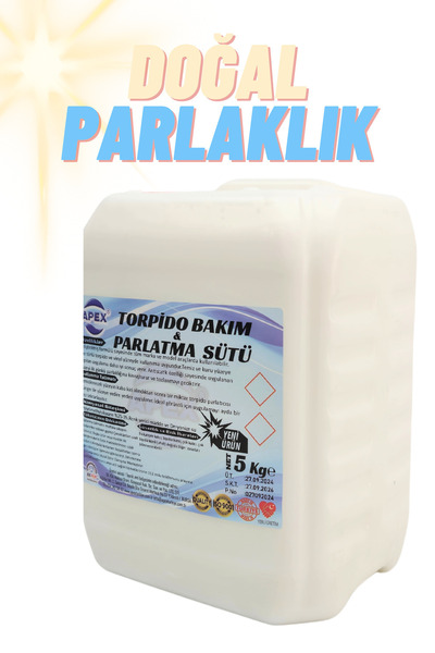 Apex Oto Torpido Parlatıcı Süt, Plastik Aksam Yenileyici Ve Araba Göğüs Parlatıcı 5kg - Sünger Hediyeli