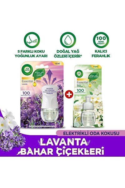 Air Wick Elektrikli Oda Kokusu Kit Lavanta Yedek Şişe Bahar Çiçekleri