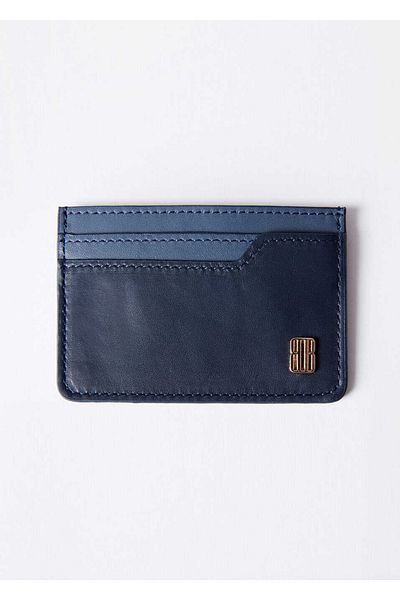 Boris Becker Navy Blue Color Leather Card Holder