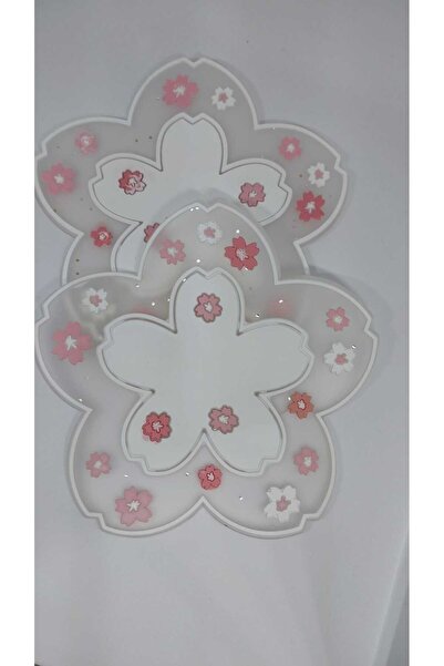 Eşya Dünyası 2 Adet Yanmaz Kaydırmaz Japon Kiraz Çiçeği Altlık Keyfli Fincan ...