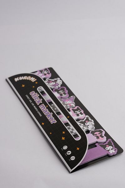 Snailtoys Sanrio Kuromi Patterned Black Postit - 160 Sheets of Note Paper