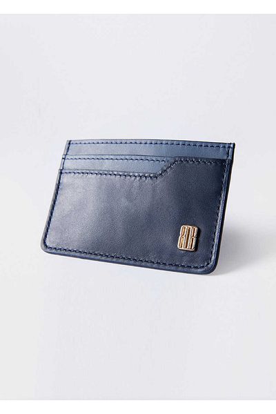 Boris Becker Navy Blue Color Leather Card Holder