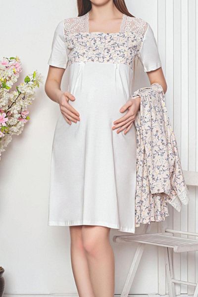 Nicoletta Toaleta Maternitate Tunica Set Dublu Lycra Indigo