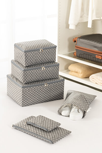 REKHOME Σετ οργάνωσης βαλίτσας 6 τεμαχίων με μοτίβο ψαροκόκαλου Σετ οργάνωσης...