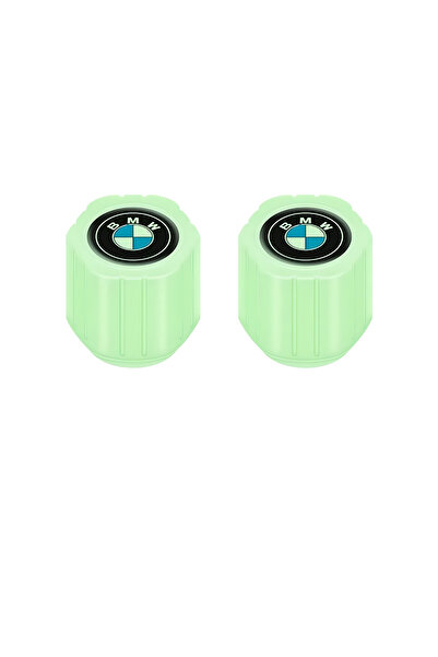OEM BMW Logolu Yeşil Fosforlu Sibop Kapağı Gece Parlayan Sibob Kapağı 2 Adet