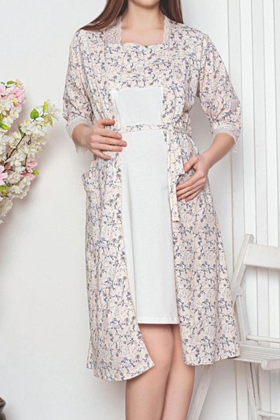 Nicoletta Toaleta Maternitate Tunica Set Dublu Lycra Indigo