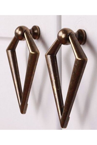 blackwhiskers Üçgen sarkaç düğme ANTİK BAKIR kulp mutfak dolap çekmece kulp z...