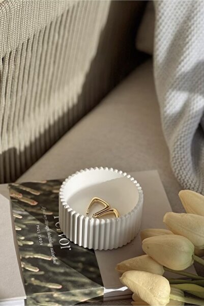 Mandalin Art Studio Διακοσμητικό πιάτο κοσμημάτων με κάθετη ρίγα, διακοσμητικ...