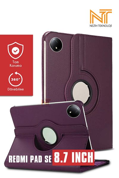 Nezih Case Xiaomi Redmi Pad Se 2024 8.7 Inch Compatible Rotatable Stand Case with Sleep Mode
