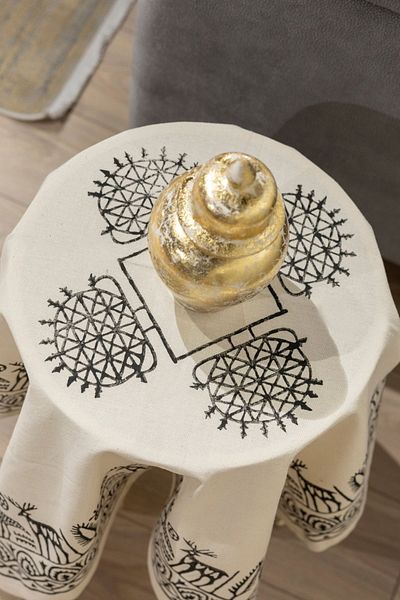 RH Rosehan Ethnic Patterned Linen and Cotton Fiskos Cover