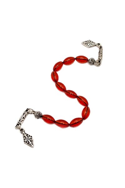 Han Ticarethane Tasbih Zaza cu 11 boabe tăiate din boabe roșii