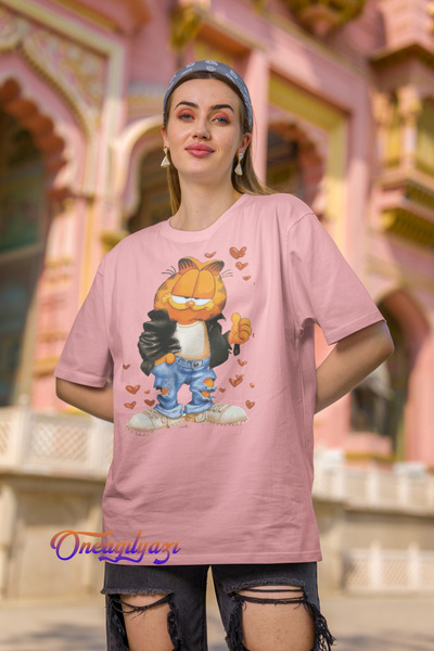 oneagılyazı Tricou oversize cu imprimeu GARFIELD