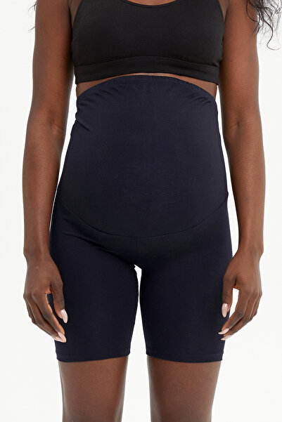 Almila 2021 Model Women's Maternity Leggings - Cotton and Elastane Short Shorts