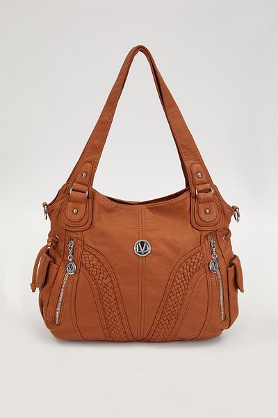 Levidor Orange Glaze Pattern Shoulder Bag