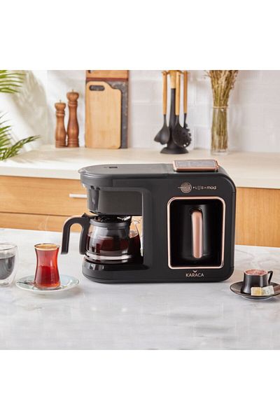 Karaca Hatir Plus Mod 5 in 1 Coffee Machine Black Copper
