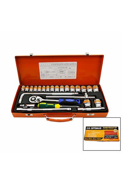 Mu Art Ahşap 25 Piece Socket Set with Metal Bag (5175)