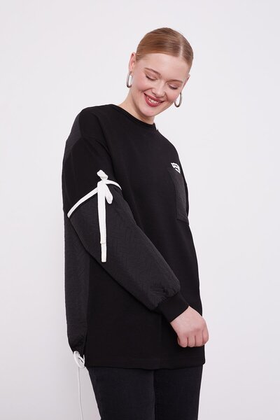 Levidor Hanorac negru cu detalii matlasate