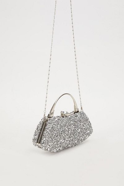 Levidor Geantă de mână rochie de seară Silver Stone