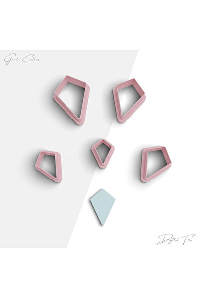 brocutters قالب قطع بوليمر كلاي على شكل طائرة ورقية، قالب حلق، قاطع طين، 5 مق...