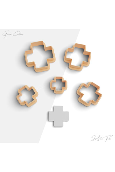 brocutters Plus Shaped Polymer Clay Cutting Mold, Earring Mold, Clay Cutter, ...