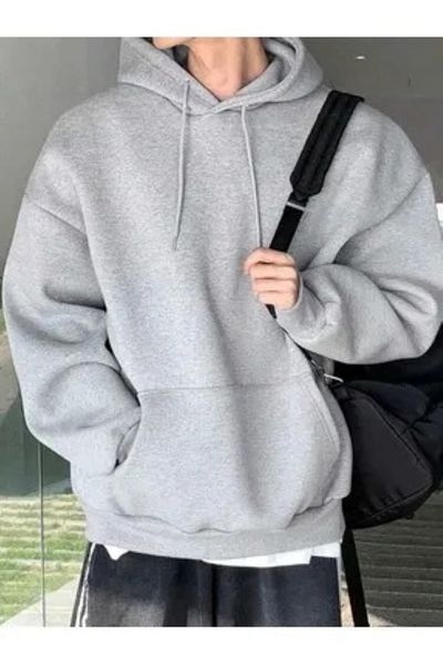 LAND MODA ΑΝΔΡΙΚΟ Φούτερ ΑΠΛΟ Hodies 3 νήματα Συμπαγές ύφασμα (Βαμβακερό εσωτερικά)
