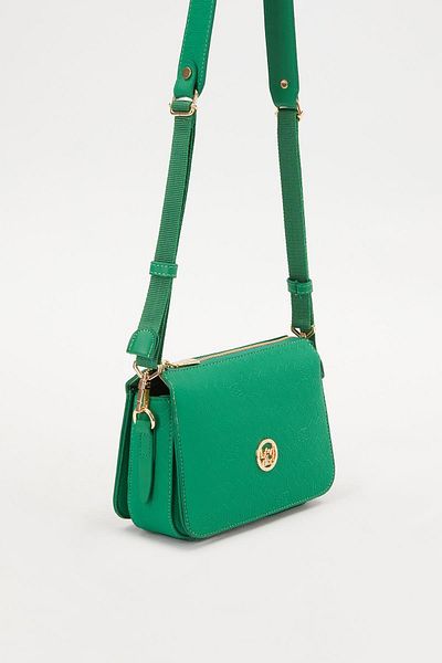 Levidor Grass Green Multi-Compartment Shoulder Bag