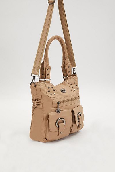 Levidor Cream Bird Eye Detailed Shoulder Bag
