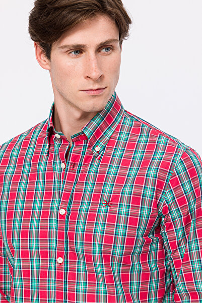 Edwards Erkek Açık Yeşil Cooper Fit Düğmeli Yaka Spor Gömlek