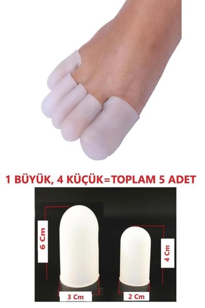 Peddy 5 Finger Silicone Finger Protector - Bone & Nail Sink Hose Tube