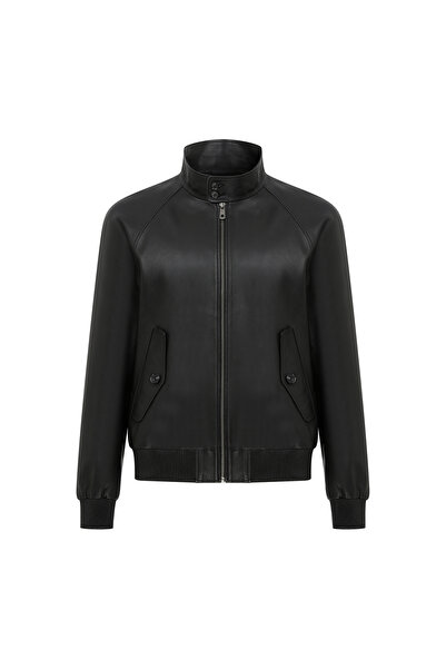 Desa Akando Siyah Erkek Bomber Deri Ceket
