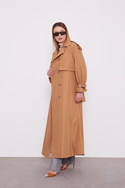 Levidor Camel Kemer Detaylı Trençkot